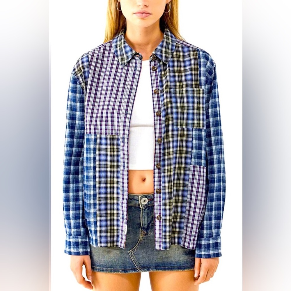 BDG Urban Oversize Outfitters Long Sleeve Brendon Printed Woven Shirt Size S NWT